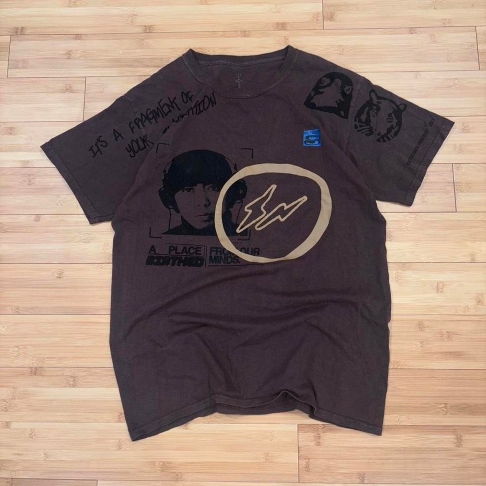 Travis Scott Brown Graphic T-Shirt